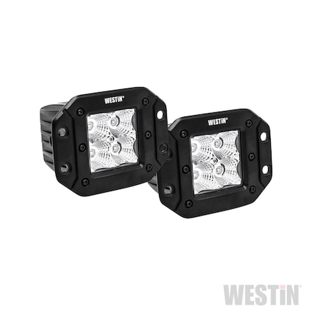 Westin Automotive ALL QUADRANT 3W OSRAM W/TERMINATED WIRING (SET OF 2) FM4Q FLUSH MOUNT LED BLACK 09-1218FM4